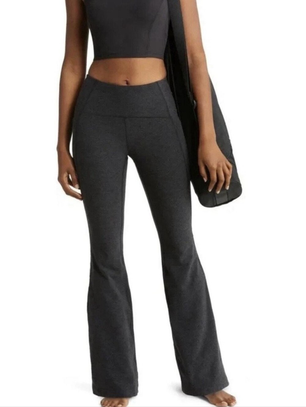 Zella Charcoal Restore Soft High-Waist Flare Yoga Leggings Pants Size Medium